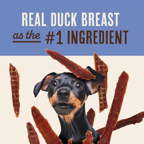 Waggin' Train Duck Jerky Dog Treats for Dogs with Sensitive Stomachs, Made with 100% Real Duck Breasts, Three All-Natural Ingredients, High Protein Dog Treat, Easily Digestible for Dogs, 12 oz. Pouch in Kuwait