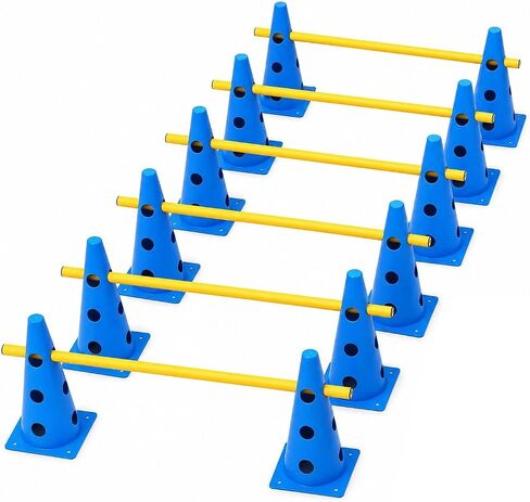 Dog Agility Equipment 12Inch Backyard Obstacle Course Agility Cones Hurdles in Saudi Arabia