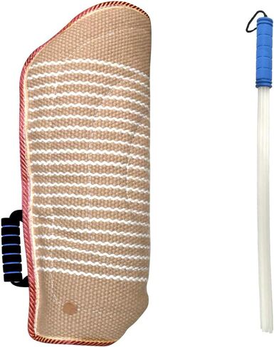 Dog Bite Training Set Professional Dog Bite Sleeve Arm with Whip Agitation Stick for Dogs Training Equipment Protection for Biting Playing Tugging Toy Interactive Pitbull German Shepherd Puppy K9 in Kuwait