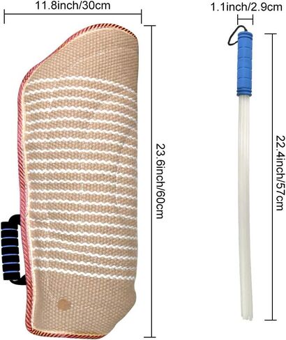 Dog Bite Training Set Professional Dog Bite Sleeve Arm with Whip Agitation Stick for Dogs Training Equipment Protection for Biting Playing Tugging Toy Interactive Pitbull German Shepherd Puppy K9 in Kuwait