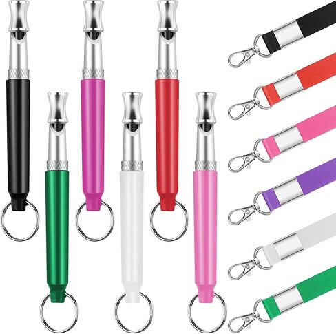 6 Pack Dog Whistle with Lanyard Stop Neighbors Dog from Barking Adjustable Ultrasonic Silent Dog Whistles Professional Dog Training Whistle for Dog Daily Training in Kuwait