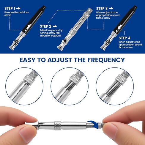 2 Pack Dog Whistle - Dog Whistle to Stop Barking Neighbor's Dog & Long Range Recall, Adjustable Ultrasonic Silent Dog Whistle with Lanyard for Training Recall, Professional Obedience (Black & White) in Kuwait