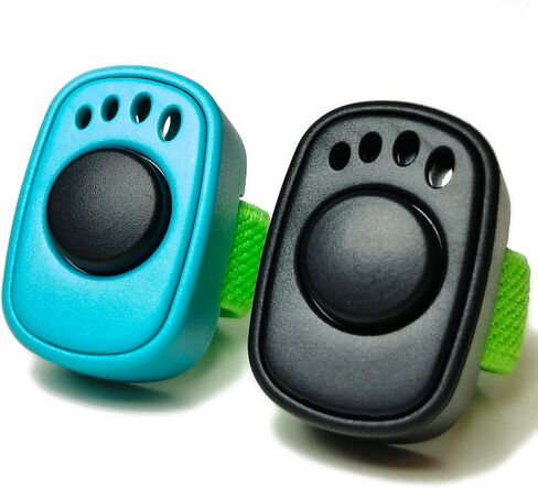 Pet Clicker for Dogs/Cats/Horses/Birds or Other Animals - Mini Finger Clickers for Training (Black + Blue) in Kuwait
