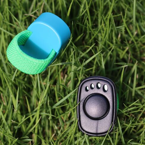 Pet Clicker for Dogs/Cats/Horses/Birds or Other Animals - Mini Finger Clickers for Training (Black + Blue) in Kuwait