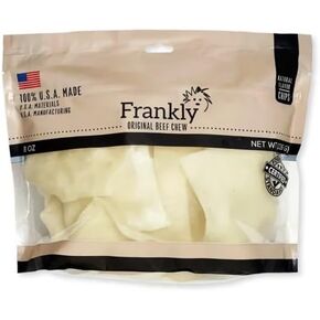 Frankly Natural Beef Chips For Dogs | Premium Rawhide Beef Chips | Long-Lasting Dog Chews For Small, Medium & Large Dogs | Non-GMO, Grain-Free All-Natural Beef Chips For Dogs | Made In USA in Saudi Arabia