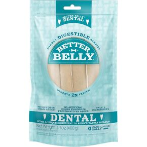 Better Belly Dental Roll Small Highly Digestible Dog Treats, 10 Count in Kuwait