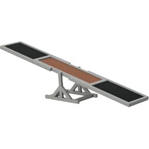PawHut Wooden Dog Agility Seesaw for Exercise 71" L x 12" W x 12" H Gray in Kuwait