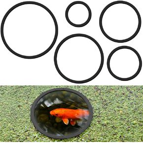 5 Pcs Aquarium Floating Plant Corral - 5 Sizes of Floating Plant Ring, Fish Feeding Ring (Black) in Kuwait