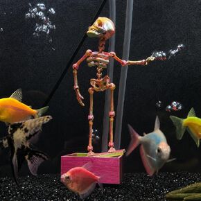 2Pcs Dancing Skeleton Aquarium Bubbler, Halloween Fish Tank Decor in Saudi Arabia