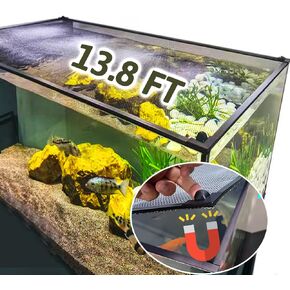 7.5 FT DIY Magnetic Fish Aquarium Anti-Jumping Net Cover, Mesh Screen Netting for Top Cover, Lid Prevents Reptiles from Jumping Out in Kuwait