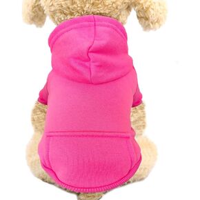 Soft Dog Hoodies for Small Dogs, Warm Fleece Puppy Clothes with Pocket in Kuwait