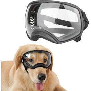 NAMSAN Clear Dog Goggles for Large Dogs, Dog Sunglasses Large Breed, Driving Dog Eye Protection Glasses, Windproof Dustproof, Adjustable, Transparent in Saudi Arabia