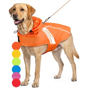 VIVAGLORY Dog Raincoat Wetoff Dog Rain Coat, S, Orange in Saudi Arabia