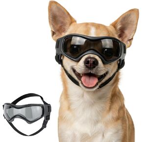 Dog Goggles for Extra Small Breed, Anti-UV Windproof Doggie Sunglasses, Small Dog Glasses Eye Protection for Riding Cycling Hiking, Pink in Saudi Arabia