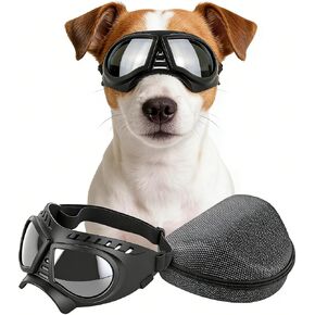 NAMSAN Dog Goggles for Large Dogs Eye Protection, Wide Snout & Soft Frame, UV Protection Dog Sunglasses Medium to Large Breed, Outdoors Driving Dog Sun Glasses, Windproof Dustproof, Adjustable, Black in Saudi Arabia