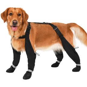 LUCKYPAW Dog Suspender Boots for Large Dogs Waterproof Dog Boots Anti Lost in Kuwait