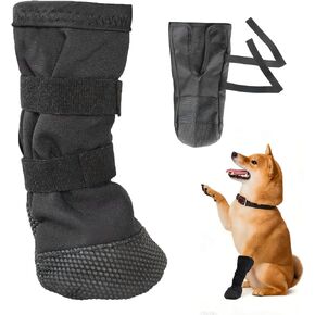 Dog Paw Wound Recovery Boot, Breathable Dog Bootie for Injured Paw, Anti-Slip Dog Shoe with Self-Adhesive Strap, Protector for Outdoor Walking & Keep Dogs from Licking Wounds (L) in Saudi Arabia