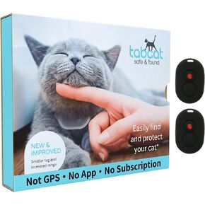 Tabcat V2 Cat & Kitten Tracker - More Accurate Than GPS - No Monthly Fee or Subscription - Includes 2 Homing Tags - Up to 150m Range - Small & Lightweight Tags Perfect to Find Indoor & Outdoor Cats in Kuwait