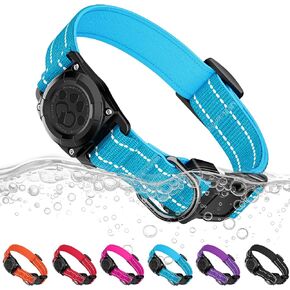 AUBELL Reflective Airtag Dog Collar,IP68 Waterproof,No Fur Stick,Pink M in Kuwait