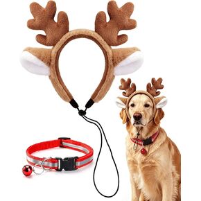 Dog Reindeer Antlers Headband, Halloween Christmas Antlers Costume in Saudi Arabia
