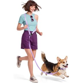 Hands Free Dog Leash, 5.9-8.2ft Multifunctional Crossbody Rope with Explosion-Proof Handle and Adjustable Training Hands Free Leash for Medium Dog Walking Jogging and Running in Saudi Arabia
