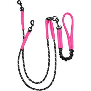 Pieviev Double Dog Leash for 2 Medium&Large Dogs, Longer Coupler, No Tangle in Kuwait