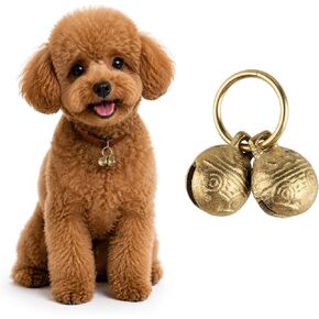 Copper Bells for Dog Collars,Brass Dog Bells, Extra Loud for Pet Tracking, Anti Theft for Little Puppy & Kitten, Anti Lost Pets Pendant Accessories in Saudi Arabia
