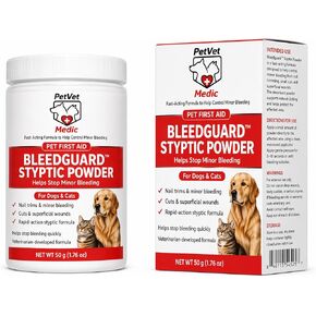 BleedGuard Styptic Powder for Dogs & Cats, 1.76oz Large Size – Fast-Acting Blood Stop Powder for Nail Trimming, Grooming, Minor Cuts & Wing Clipping, Vet-Trusted Pet Wound Care Essentials in Kuwait