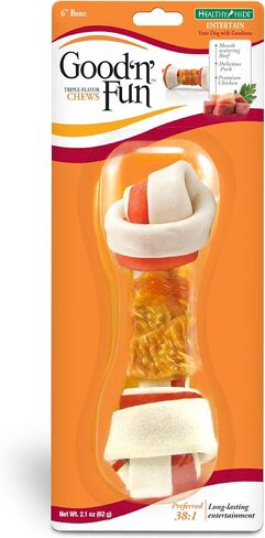 Good 'n' Fun 4 in Bones Long-Lasting Dog Treat With Real Protein, 6 Count in Kuwait