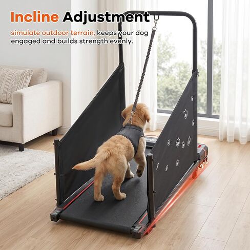 Dog Treadmill for Small & Medium Dogs, Quiet 2.5HP Motor Doggy Treadmill with Remote & LED, Shake and 0-2% Incline, Indoor Pet Exercise Treadmill for Dogs Up to 265lbs in Saudi Arabia