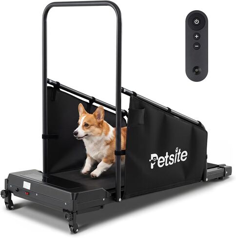 PETSITE Dog Treadmill, Pet Dog Running Machine for Small & Medium-Sized Dogs, Pet Fitness Treadmill with LCD Display Screen, 220 LBS in Kuwait