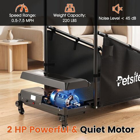 PETSITE Dog Treadmill, Pet Dog Running Machine for Small & Medium-Sized Dogs, Pet Fitness Treadmill with LCD Display Screen, 220 LBS in Kuwait