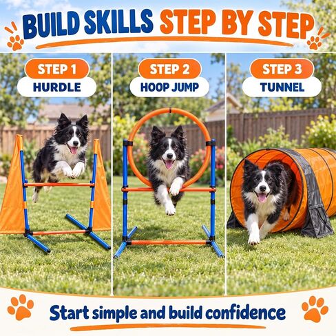Dog Agility Equipment, 80-Piece Dog Agility Course Backyard Set in Kuwait