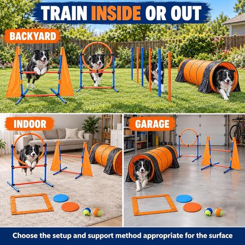 Dog Agility Equipment, 80-Piece Dog Agility Course Backyard Set in Kuwait
