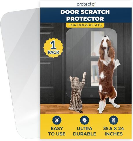 PROTECTO Door Protector from Dog Scratching, 35.5x24 - Door Scratch Guard in Saudi Arabia