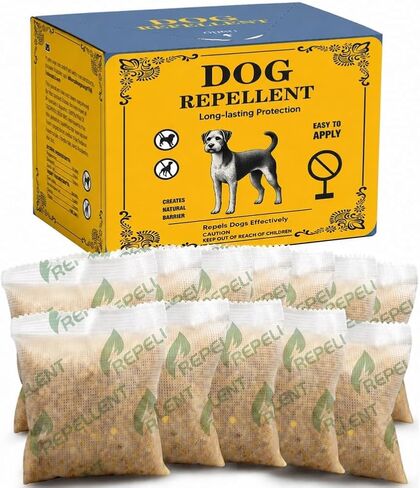 Dog Repellent for Yard & Lawn, Dog Deterrent for Garden and Entry Areas, Extended Use, Indoor & Outdoor Use, Covers 120 Sq Ft, 12 Packs in Kuwait