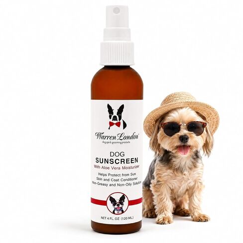 وارن لندن دوج واقي من الشمس للحماية من أشعة الشمس مع الألوة فيرا I Dog Skin Soother I Puppy Sunblock I Made in USA - عبوتان 4oz in Kuwait