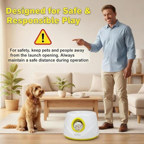 Automatic Dog Ball Launcher, Interactive Fetch Machine for Small Medium Dog in Kuwait
