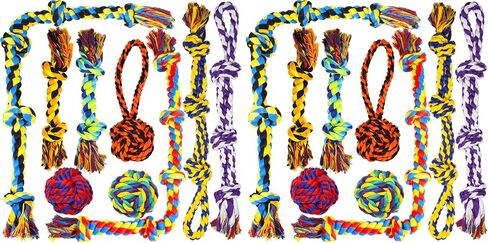 SHARLOVY Large Tough Chew Toys for Aggressive Chewers, 9 Pack Dog Rope Toys in Saudi Arabia