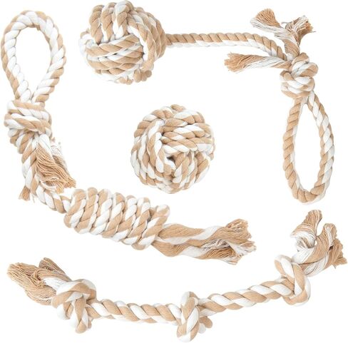 Fida Dog Rope Toys, 4 Pack Cotton Puppy Teething and Chew Toys in Saudi Arabia