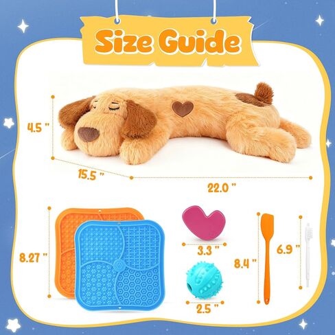 Heartbeat Puppy for Dogs, Calming Set with Lick Mat, Puppy Essentials in Saudi Arabia