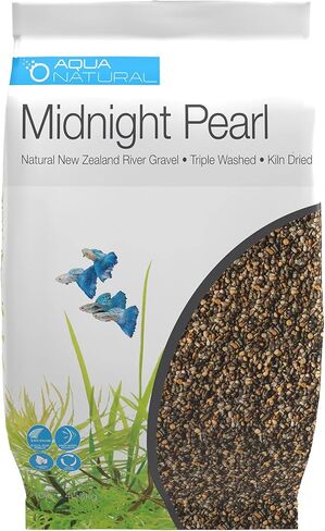 Aqua Natural Aquarium Substrate, Midnight Pearl Gravel, 10lb in Saudi Arabia
