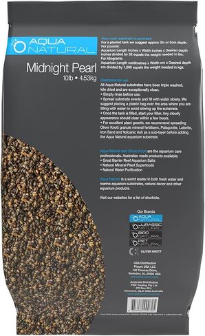 Aqua Natural Aquarium Substrate, Midnight Pearl Gravel, 10lb in Saudi Arabia