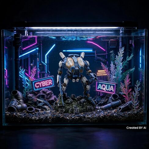 Robot Fish Tank Decor Aquarium Decoration Resin Ornament for Betta Fish in Kuwait
