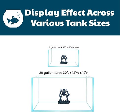 Robot Fish Tank Decor Aquarium Decoration Resin Ornament for Betta Fish in Kuwait