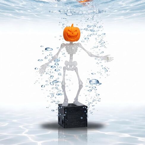Dancing Skeleton Aquarium Bubbler with Pumpkin Head (1 Pack) in Saudi Arabia