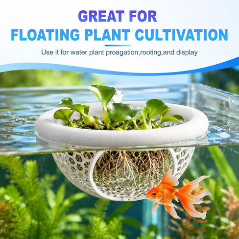 Joyeee 2Pcs Floating Betta Hammock & Shrimp Shelter, Beta Hide Cave and Resting Spot, Fish Feeding Rings, Safe Aquarium Decor(White, 10 * 5.6cm) in Saudi Arabia