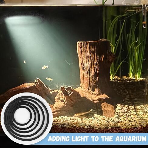 5 Pcs Aquarium Floating Plant Corral - 5 Sizes of Floating Plant Ring, Fish Feeding Ring (Black) in Kuwait