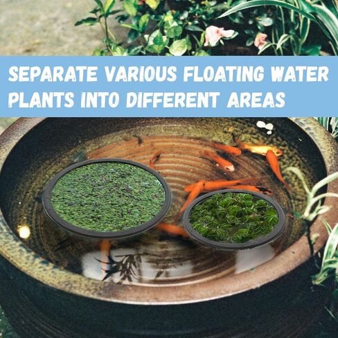 5 Pcs Aquarium Floating Plant Corral - 5 Sizes of Floating Plant Ring, Fish Feeding Ring (Black) in Kuwait
