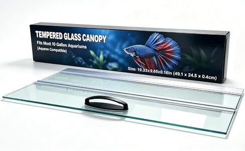 Clear Tempered Glass Aquarium Canopy Replacement Lid 19.33x9.84x0.16in Fish Tank Hood Fits Most 10 Gallon Aqueon Tanks for Freshwater & Saltwater Aquariums in Saudi Arabia